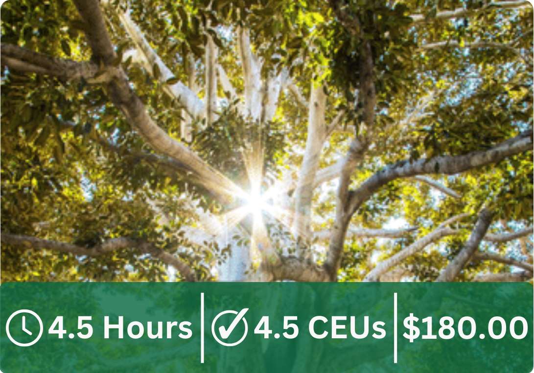This course is 4.5 hours, 4.5 CEUs. It costs $180.00.