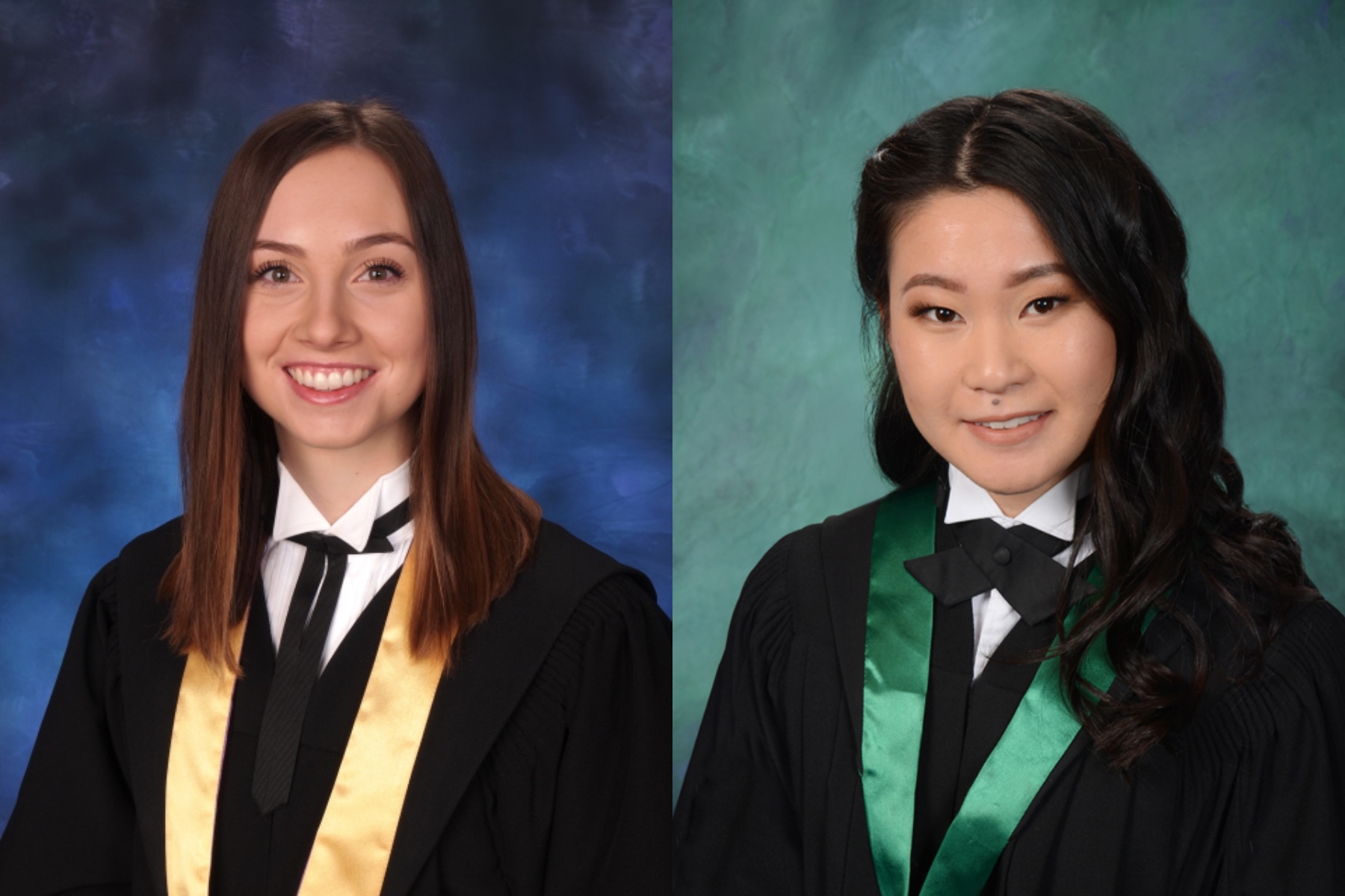 Most distinguished graduates in pharmacy and nutrition: Teagan Holt, Angela Luo
